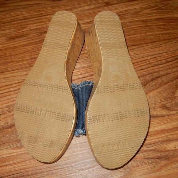 denim wedges, sandals - Picture 5 of 5